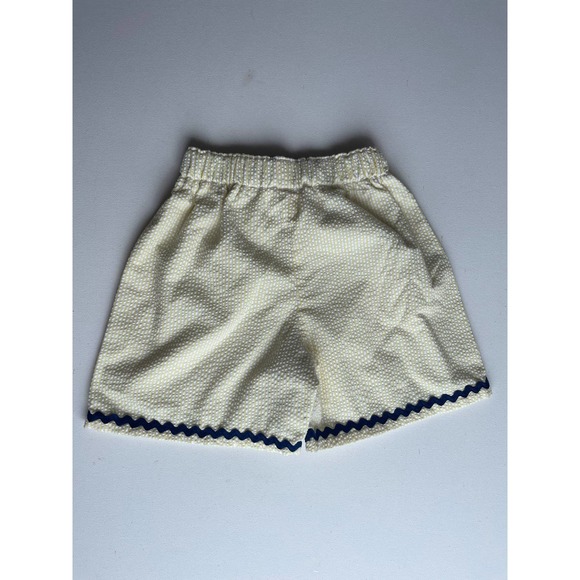 Kids Handmade Yellow Striped and Navy Blue Shorts - photos for sizing - Picture 4 of 9